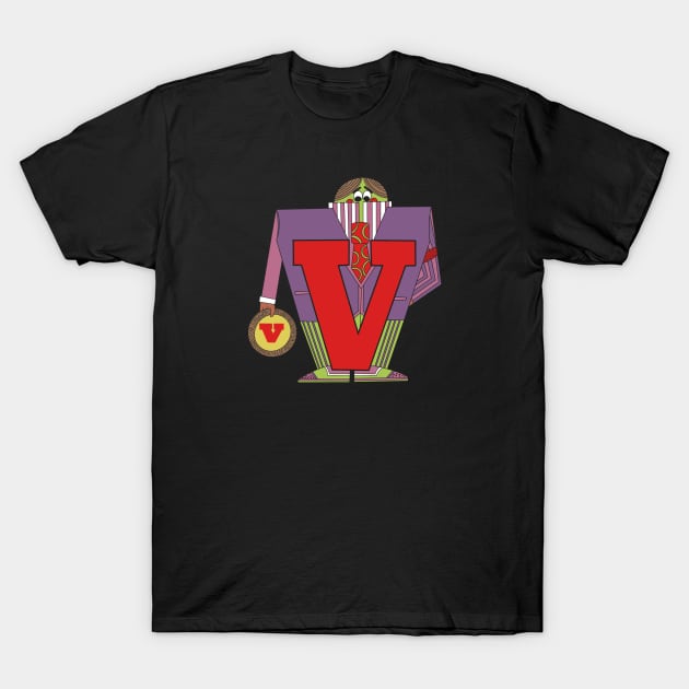 The Letter People: Mr. V T-Shirt by Third Quarter Run